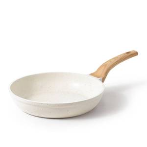 lot 19500 image: CAROTE 12 Inch Non Stick Frying Pan, Cream White Granite Skillet