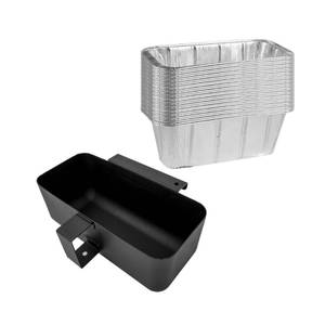 lot 19502 image: Rear Grease Catcher with 20-Pack Disposable Grease Cup Liners for Blackstone Griddle,for Blackstone Flat Top Grill Rear Grease CupDrip Pan Liners Accessoriess