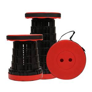 lot 19518 image: JAEMEYEM Collapsible Stool Chair, Upgraded Folding Stool for Adults Lightweight, Sturdy, Adjustable, Portable, Foldable Seat Sturdy Stools for Outdoor Camping Fishing Hiking Gardening BBQ