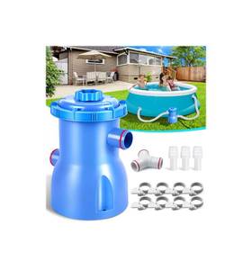 lot 19548 image: DeeprClean 300GPH Pool Filter Pump for Small Above Ground Pools-Blue