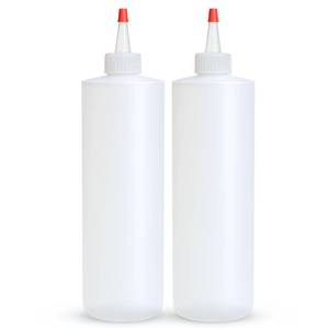lot 20108 image: BRIGHTFROM Empty Squeeze Bottles 16 OZ, 2 PACK Squirt Containers with Red Top, BPA Free for Condiments, Syrup, Ketchup, Sauces, Dressing, Oil, Honey  Arts and Crafts - Leak Proof - Kitchen