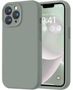 lot 20118 image: LOVE 3000 Designed for iPhone 13 Pro Max Case, Premium Silicone with Soft Anti-Scratch Microfiber Lining Shockproof Protective Phone Case for Men Women Girls 6.7, Calke Green