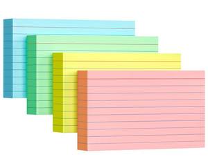 lot 20153 image: Colored Index Cards 4x6, 160 Count, 180gsm Heavy Flash Cards for Studying