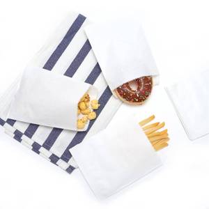 lot 20158 image: 100-pack 4x6 Inches White Kraft Paper Bags for Bakery Cookies Treats Snacks Sandwiches Popcorn Small Gift bag