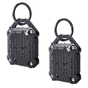 lot 20159 image: Dovick- Waterproof Airtag Keychain Holder Case,Screw Full Cover Compatible with Apple Air Tag Tracker Key Ring (Black 2Pack)