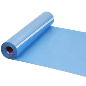 lot 20161 image: HTV Iron on Vinyl 12Inch by 12ft Roll HTV Heat Transfer Vinyl for T-Shirt HTV Vinyl Rolls for All Cutter Machine - Easy to Cut & Weed for Heat Vinyl Design (Sky Blue, 12ft)