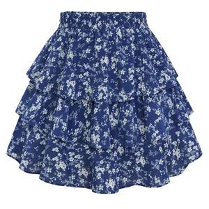 lot 20171 image: Floral Mini Skirt Summer Skorts for Women with Pockets Navy XL