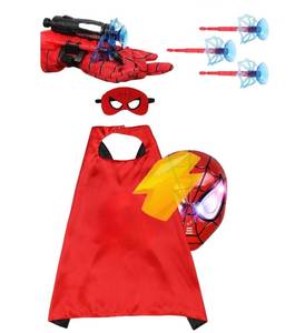 lot 20174 image: Superhero Costume Masks Capes Boys Web Shooter Toys For Kids Boys Girls