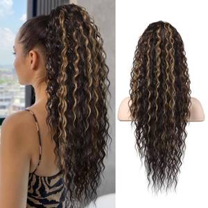 lot 20176 image: SEIKEA Drawstring Ponytail, 26 Long Lightweight Bohemian Curly Hairpiece