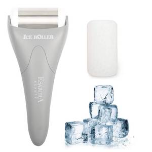 lot 20177 image: ESARORA Ice Roller for Face & Eye, Puffiness, Migraine, Pain Relief and Minor Injury, Skin Care Products with 2 Roller (Plastic & Stainless Steel)