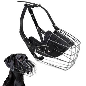 lot 20183 image: Extra Large Metal Basket Dog Muzzle for Great Dane, Cage Muzzle to Stop Barking & Prevent Biting for Large Dogs Rottweiler, Cane Corso, German Shepherd, Mastiff, Labrador