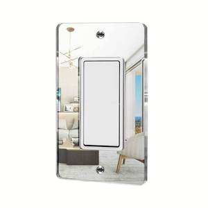 lot 20201 image: 1 Pcs Mirror Light Switch Plates Outlet Covers Durable Wall Plate Acrylic Mirrored Switch Plates And Outlet Covers Decorative Plates