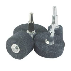 lot 20209 image: Luo ke 4 Pcs Mounted Grinding Stone - 14 Inch Shank Assorted Shape Grinding Stones Sharpening Wheel for Rotary Tools, Drill, Grinder