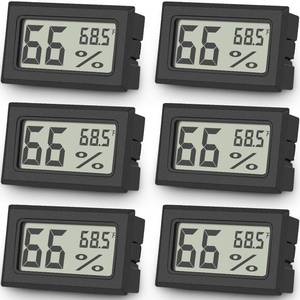 lot 20222 image: Vaikby 6-Pack Mini Digital Thermometer Hygrometer, Indoor Humidity Monitor, Temperature Humidity Gauge Meter with Fahrenheit (��) for Greenhouse, Garden, Cellar, Closet, Fridge