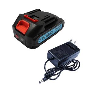 lot 20224 image: DNLBBO Mini Chainsaw Battery, 21v Lithium Battery - 2.0 Ah Battery with Electric Quantity Display, Include Charger Adapter, Suitable for Cordless Power