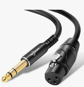 lot 6061 image: Audio Cable XLR to 14in Jack - Stock image may not match actual product images