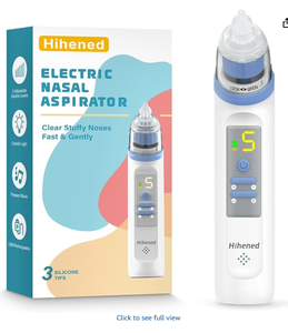 lot 6068 image: Hihened Electric Nasal Aspirator w 3 Silicone Tips