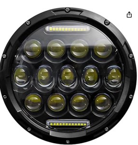 lot 13246 image: DriSentri 7 Inch Round LED HeadLights, 1pc DC12-24V 7 Inch 140W 6000K DOT Approved HiLo Beam DRL Round H6024 LED HeadLight Compatible with Jeep Wrangler JKTJLJ with DRL - Stock image may not match actual product images