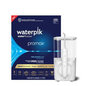 lot 1222 image: Waterpik Promax Countertop Water Flosser, SmartAdvance, 10 Settings, 5 Tips