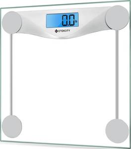 lot 1224 image: Etekcity Digital Body Weight Bathroom Scale, 6mm Tempered Glass, 400 lbs