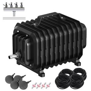 lot 1234 image: Devopet Pond Aerators for Outdoor Ponds, Air Pump for Pond up to 2500 Gallons, Complete Koi Fish Pond Aeration Kit, Oxygenation Bubbler Pump with Air Stones Airline Tubing Check Valves