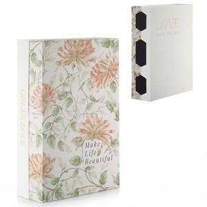 lot 1246 image: SiliFine Book Shape Cord Hider Box, Vintage Floral