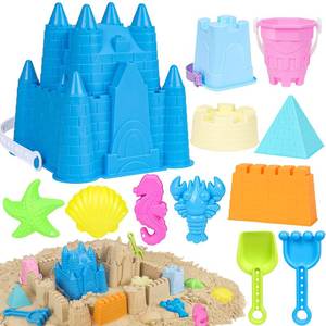 lot 1257 image: FUSPWEAO Beach Toys with Castle Bucket, Sand Molds for Kids Ages 3-12