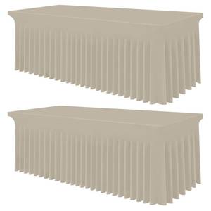 lot 1261 image: Smiry 2 Pack Spandex Elastic Fitted Table Cloth Skirt for 6FT Table