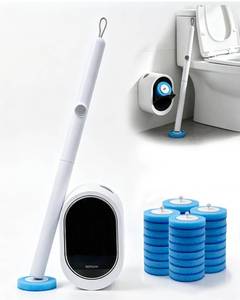 lot 1282 image: SOPAMI Disposable Toilet Brush with 32 Refills Deep Cleaning Touch Free