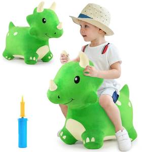 lot 1283 image: Bouncy Pals Toddler Dinosaur Hopper Toy, Kids Outdoor Ride on Bounce Animal