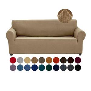 lot 1289 image: Joccun Stretch Couch Cover Slipcovers, 1-Piece Sofa Covers for 3 Cushion Couch Spandex Jacquard Washable Furniture Protector Cover for Living Room,Kids,Pets(Sofa,Tan)