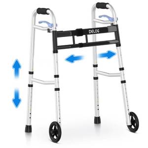 lot 1294 image: Delog Narrow Walkers for Seniors, Small Walkers for Seniors Tight Spaces Support Up to 350lbs, Standard Walkers for Adults