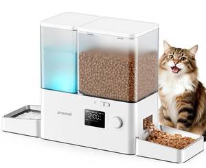 lot 1297 image: oneisall Automatic Cat Feeder and Water Dispenser, 36Cups8.5L