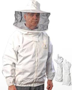 lot 2137 image: Forest Beekeeping Jacket, 100percent Cotton Bee Jacket with Veil and Gloves, M