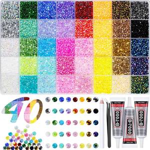 lot 2153 image: DEWJDFSC 50000Pcs Rhinestones for Bedazzling Kit 3mm Gems Bedazzler Set