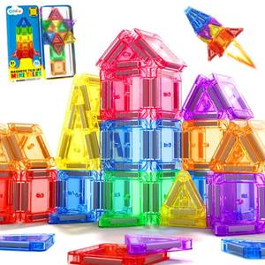 lot 2163 image: Magnetic Tiles Travel Essential Toys-Magnetic Blocks Building Kids Toys