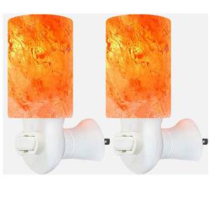 lot 2177 image: Spantik Himalayan Rock Salt Night Light Cylinder Shape 2Pack