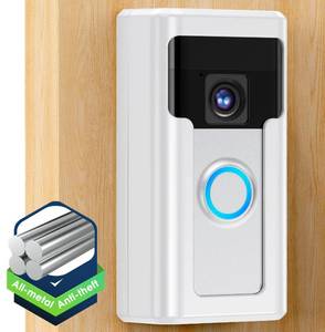 lot 2184 image: Liwin All-Metal Adhesive Video Doorbell Mount Compatible with RingBlink Wireless Video Doorbell, No-Drill Mounting Bracket Wedge Adapter Holder Accessories for Home Rentals, White