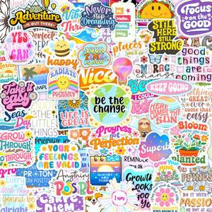 lot 2187 image: 300PCS Affirmation Stickers by Puraesla - Holographic Motivational Sticker Pack, Positive Journal Encouraging Shiny Quotes for Kids, Teachers, Classroom, Waterproof Scrapbook Supplies