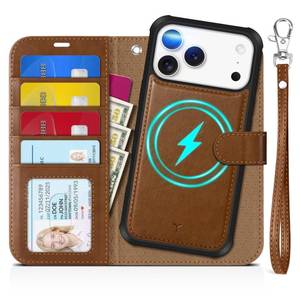 lot 2203 image: TUCCH 2-in-1 Detachable Wallet Case for iPhone 17 Pro Max 6.9in, Dark Brown