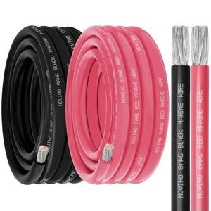 lot 2215 image: A 8  Gauge Marine Wire 8 AWG Marine Grade Wire,8 Gauge 10FT Red and 10FT Black
