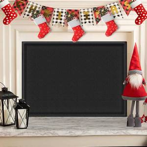 lot 2219 image: CADARA Fireplace Blocker Blanket Stops Heat Loss, Magnetic Fireplace Draft Stopper, Indoor Fire Place Draft Cover with Hook and Loop Tapes, Cold Air Blocker Save Energy, Black 36in W x 34in H