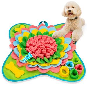 lot 2224 image: Meilzer Snuffle Mat for Dogs Pet Treats Feeding Mat for SmallMedium Breed Dogs Non-SlipPortableDurable Interactive Dog Puzzle Toys Encourages Natural Foraging Skills (Pink)