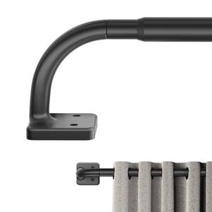 lot 2226 image: Curtain Rods for Windows 36 to 60 inch, 58in Blackout Wrap Around Curtain Rod Telescoping Adjustable for Sliding Door Bedroom Kitchen RV, Black (36in-63in)