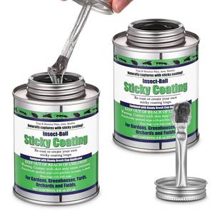 lot 2295 image: Mysora 2 Pack Sticky Coating Insect Trap with Brush, Tree Barrier,8 Oz