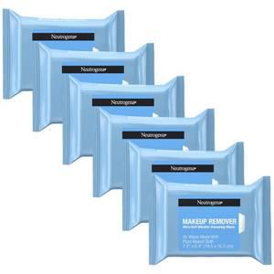 lot 3874 image: Neutrogena Makeup Remover Wipes, 25 ct, 6 Pack