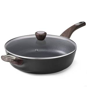 lot 3879 image: SENSARTE Nonstick Frying Pan Skillet with Lid, 12 Inch Large Deep Frying Pan, 5 Qt Non Stick Saute Pan with Cover, Induction Pan, Healthy Non Toxic Cooking Pan with Helper Handle, PFOA PFOS Free