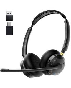 lot 4185 image: Wireless Headset with Mic for Work,Bluetooth Headset for Calls and Meetings