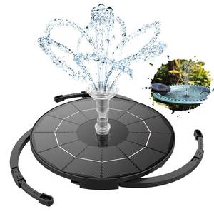 lot 4192 image: AISITIN 3.5W Solar Fountain Pump for Bird Bath Separated Design and 8 Nozzles