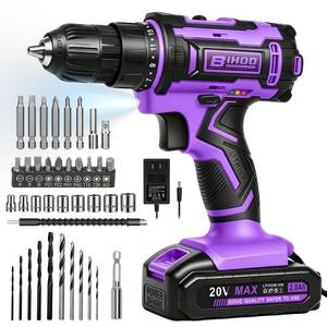 lot 6086 image: BIHOO 20V Cordless Drill with Battery and Charger